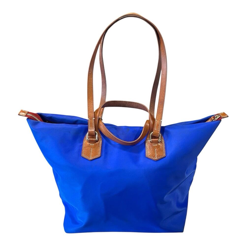 Dooney & Bourke X Large Nylon Windham Leighton Tote Bag Blue-Beach Bag J11628497 - Picture 2 of 16